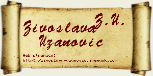 Živoslava Uzanović vizit kartica